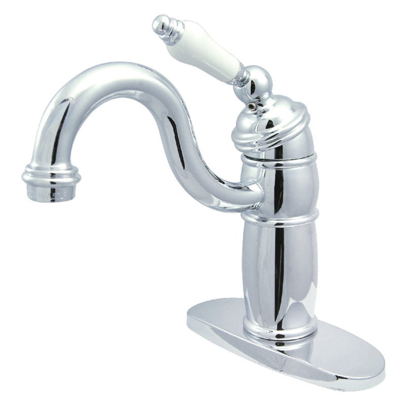 Kingston Brass Victorian Single-Handle 1-Hole Deck Mount Bar Faucet, Polished Chrome