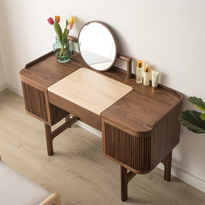 Table de maquillage moderne avec rangement minimaliste