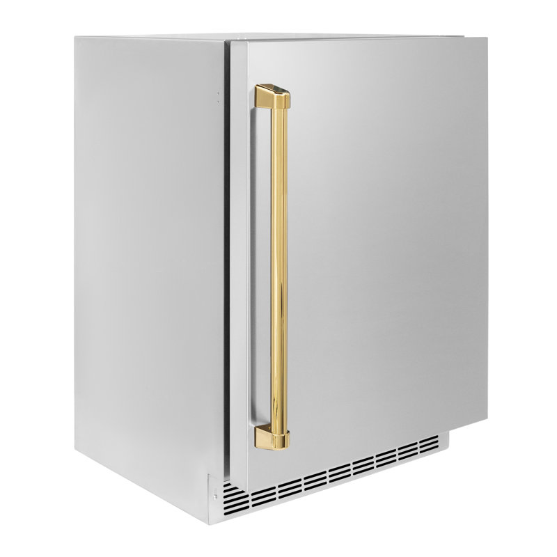 Réfrigérateur à boissons 151 pouces ZLINE avec porte en acier inoxydable ZLINE, Or poli