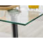 Scandinavian Style Glass and Metal Leg Square Dining Table Set - 4 Modern Velvet Dining Chairs-86935748