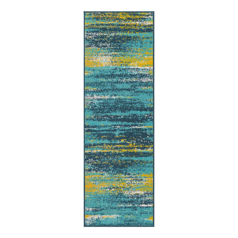Tapis d'extérieur intérieur / extérieur Coastal, Tapis de couloir 2 pi x 6 pi 1 po