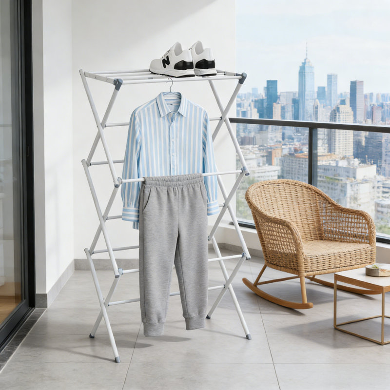 Séchoir à linge pliable, séchoir à linge pliable, Blanc