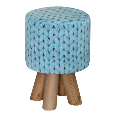Solid + Manufactured Wood Accent Stool
