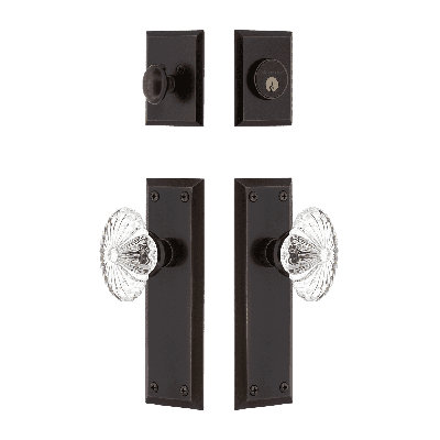 Nostalgic Warehouse New York Entry Set with Oval Fluted Crystal
