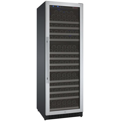 Allavino 24" Wide FlexCount II Tru-Vino 177 Bottle Single Zone Stainless Steel Right Hinge Wine Refrigerator