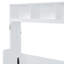 Grand lit escamotable mural avec placard et tiroirs, grand lit, blanc-469965927