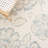 Rectangle Floral Handmade Tufted Wool/Cotton Area Rug in Ivory/Blue-1471839992