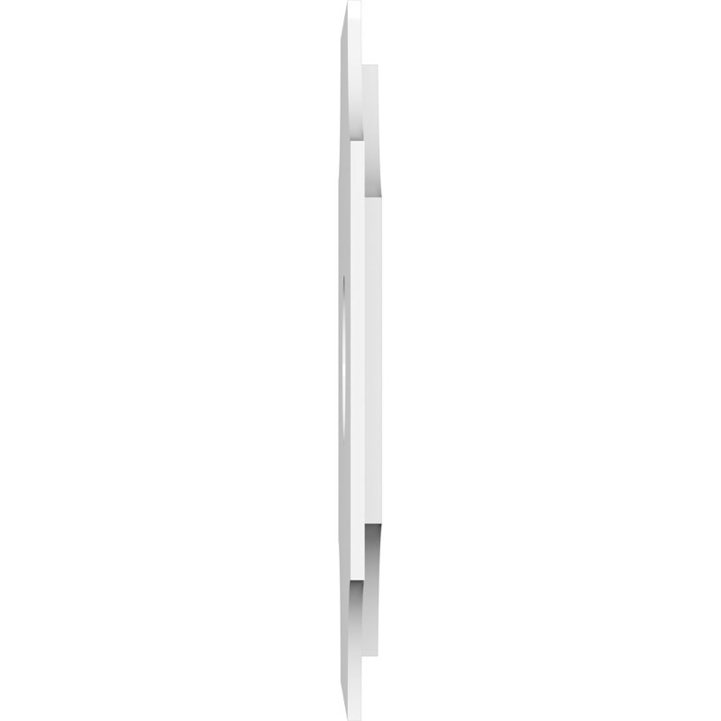 White PVC Contemporary Ceiling Medallion, 20-Inch