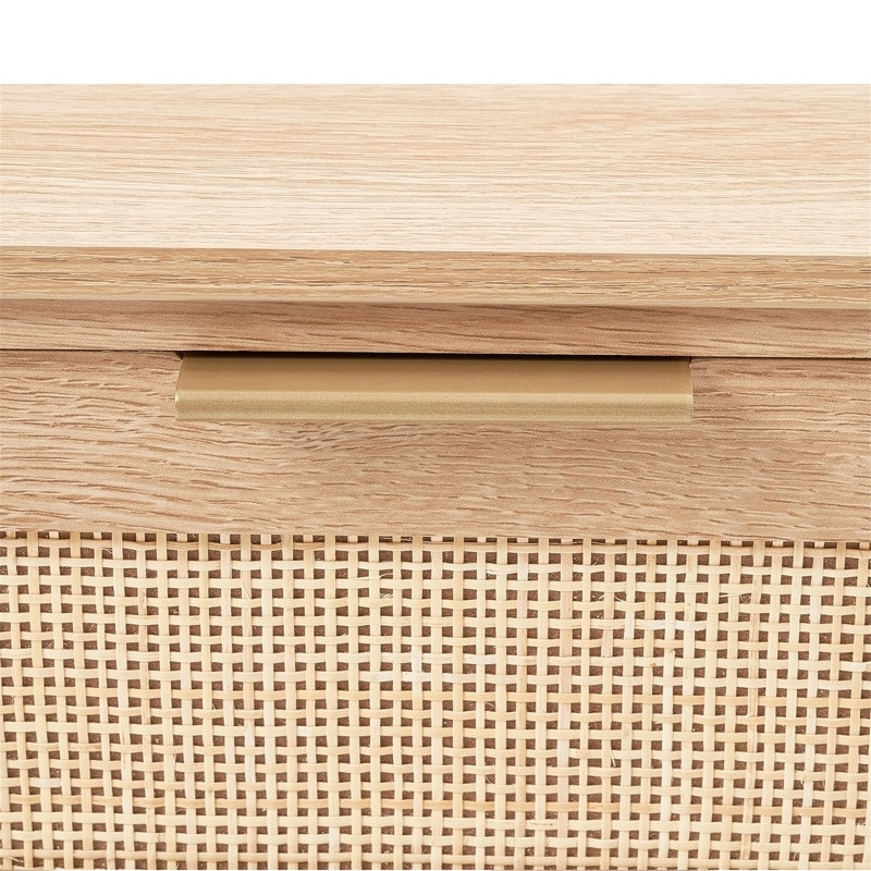 Console en rotin avec 3 tiroirs de rangement