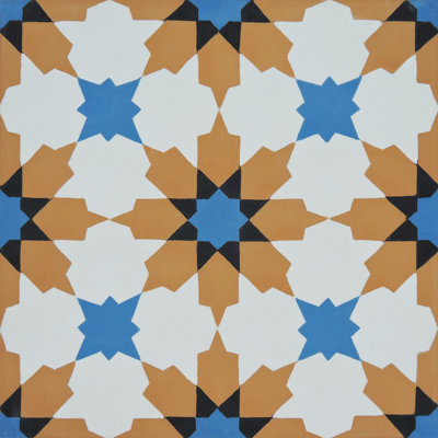 Carreau de sol et de mur en ciment 8 po x 8 po Ahfir