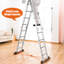 Aanya 16 - Step Aluminum Lightweight Folding Multi-Position Ladder