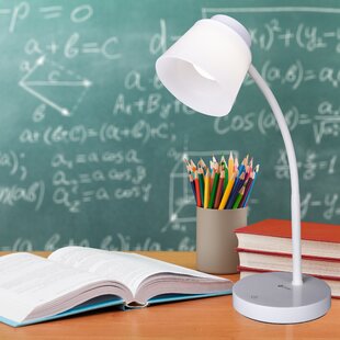 OttLite Strive LED Desk Lamp with USB, Flexible Neck, 3 Brightness Settings  with Touch Controls