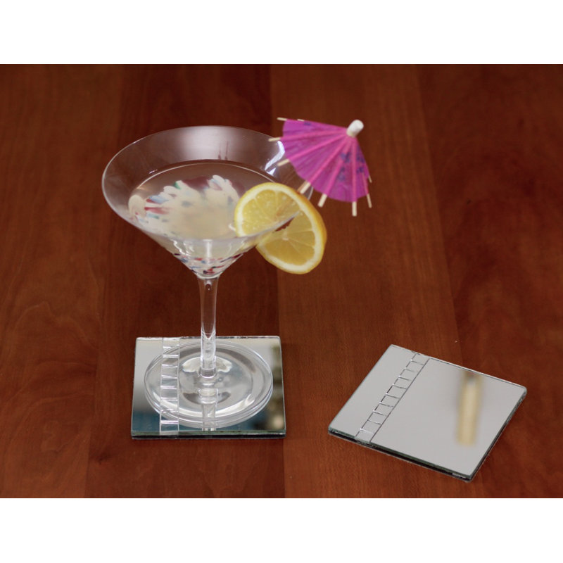 Glass 1 Piece Coaster, Mirror