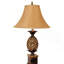 Lampe de table 32 po en métal avec finition or antique, design ananas