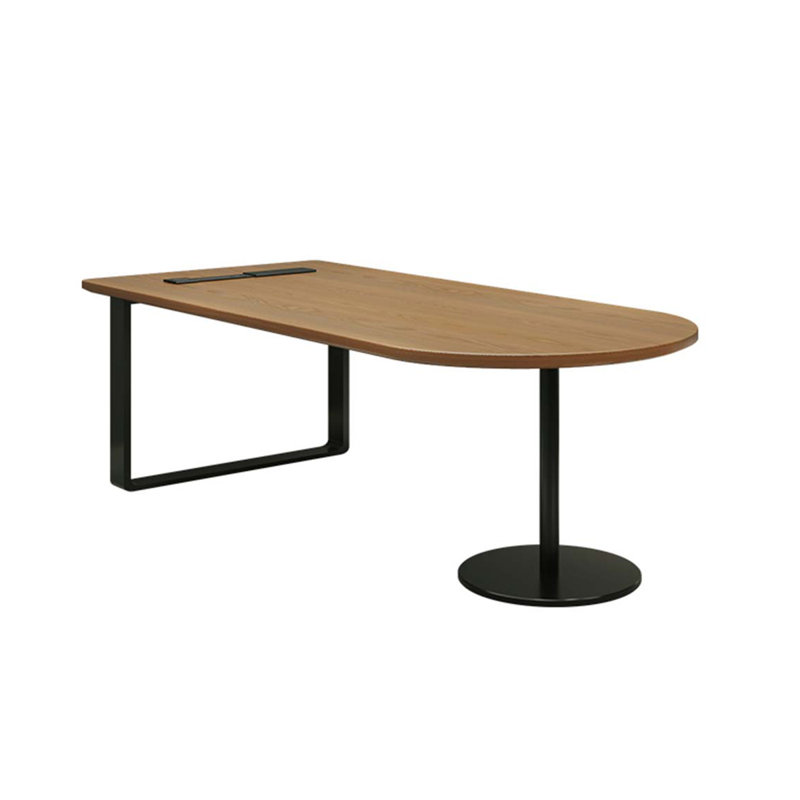 Table de conférence 78,74 po en pin moderne minimaliste avec douille multifonction, 29.53" H x 78.74" L x 39.37" W