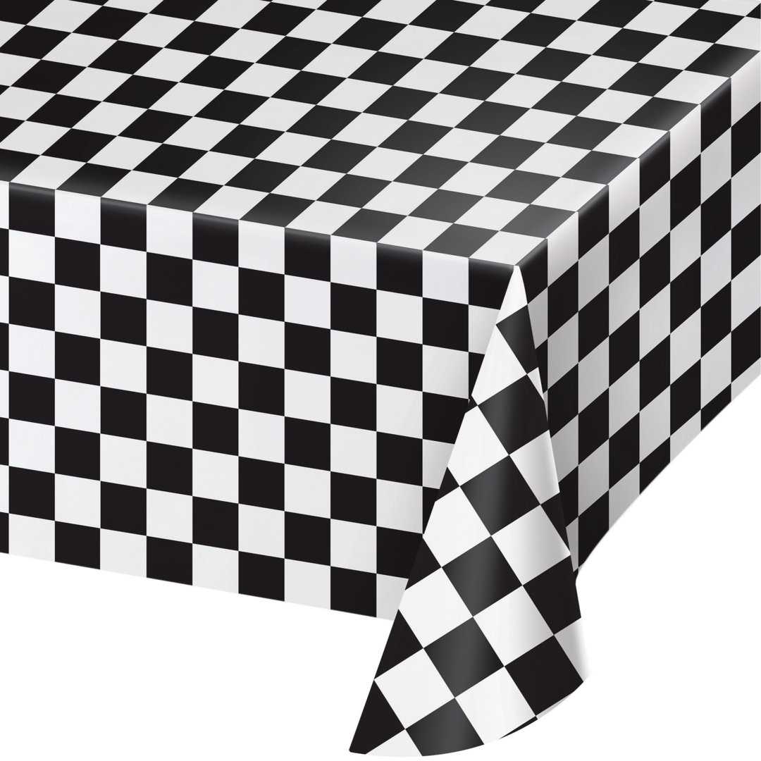 Black Check Plastic Tablecloths, 3 ct. (Set of 3) The Party Aisle™