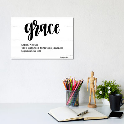 «Grace» par Imperfect Dust - reproduction d'art textuel sur toile tendue
