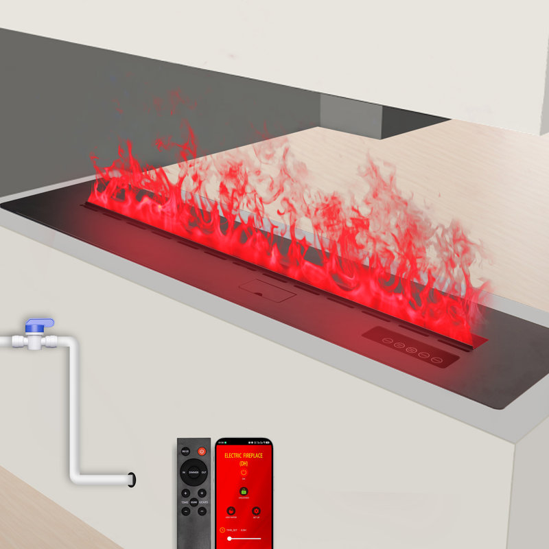 3D Electric Water Vapor Fireplaces NO Heating 8 Colors Flames Humidifier Steam Fireplaces for Family Decoration Inside Fire Places