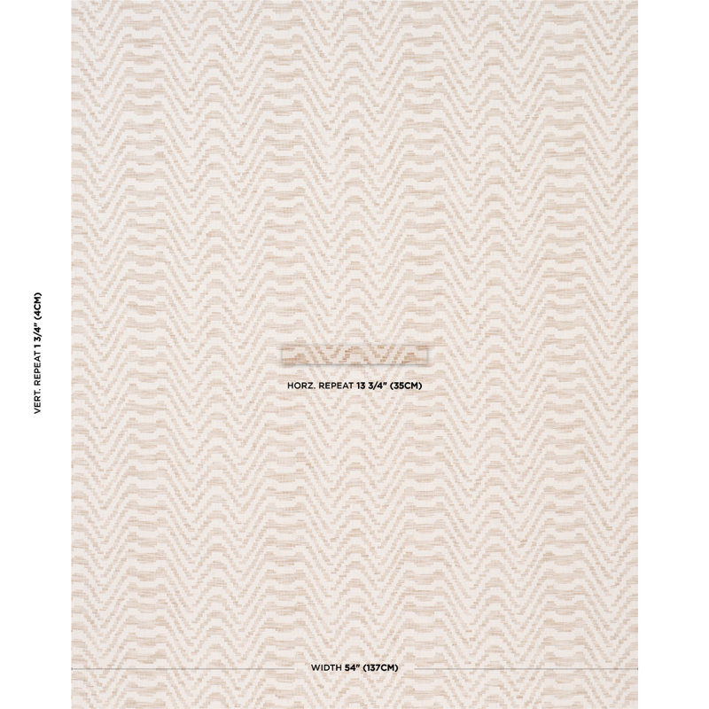 Stepped Chevron Fabric, Tan