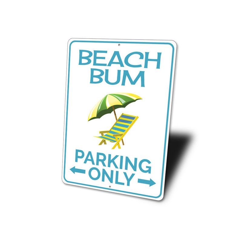 Plaque de plage en aluminium seulement, H 14 po x l 10 po x P 0,04 po