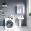 Mairwen Surface Mirrored Bathroom Cabinets with Mirror and 2