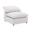 Canapé modulaire en lin ivoire avec repose-pieds 4 pièces Naveen