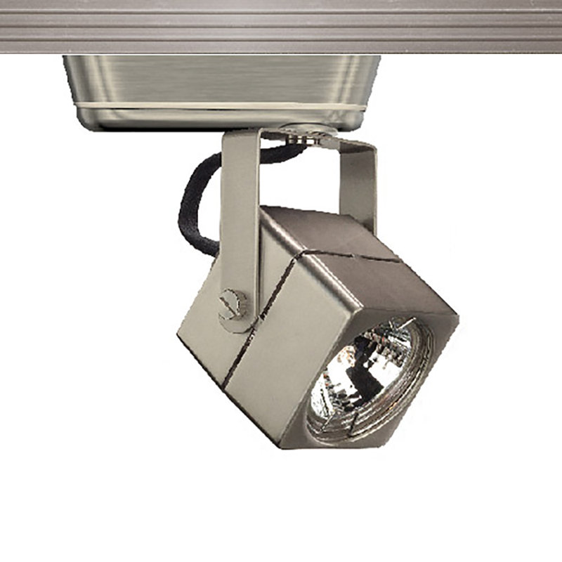 Brushed Nickel Adjustable Track Head, Lightolier Series, 50W MR16 Halogen Bulb