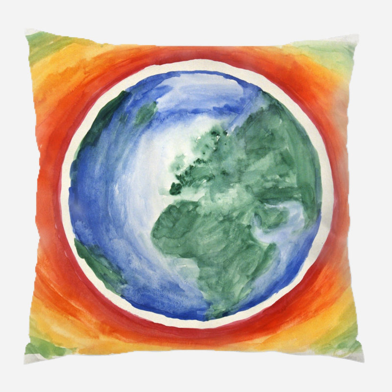 Coussin décoratif terre Despain, Microsuède, Intérieur