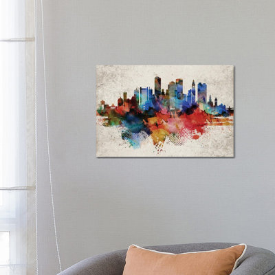 Boston Abstract - Wrapped Canvas Print