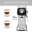 20 Bar Compact Espresso Machine With Frother, Compatible With ESE Coffee Pods, Visual Temperature And Pressure Display, Ideal For Making Cappuccino, Latte, And Macchiato