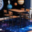 Ensemble de table de bar 5 pièces à hauteur de comptoir, une table avec quatre chaises