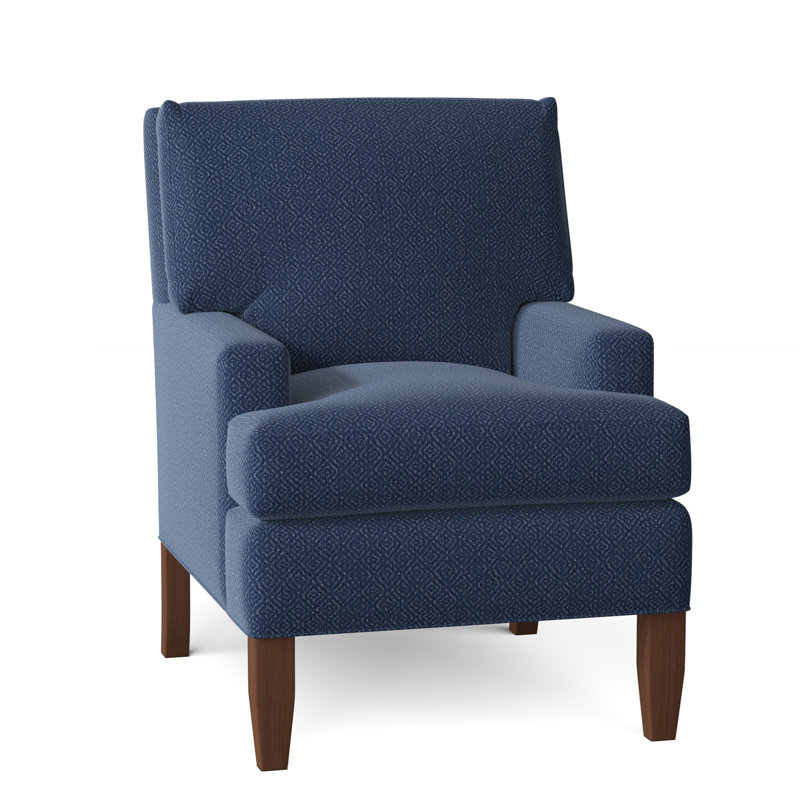 Fauteuil Huntington, Bleu Mcgivern / jaune, Brun, H 39 po x l 29 po x P 36 po