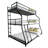 Triple Bed With Long And Short Ladder & Full-Length Guardrails , Easy Assembly ,For Kid Boy Girl ,Black