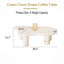 Table basse de 40 pouces en forme de nuage pour le salon, beige