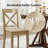 Solid Wood Farmhouse Style X-Back Dining Chair With Woven Seat-924601933-924601932