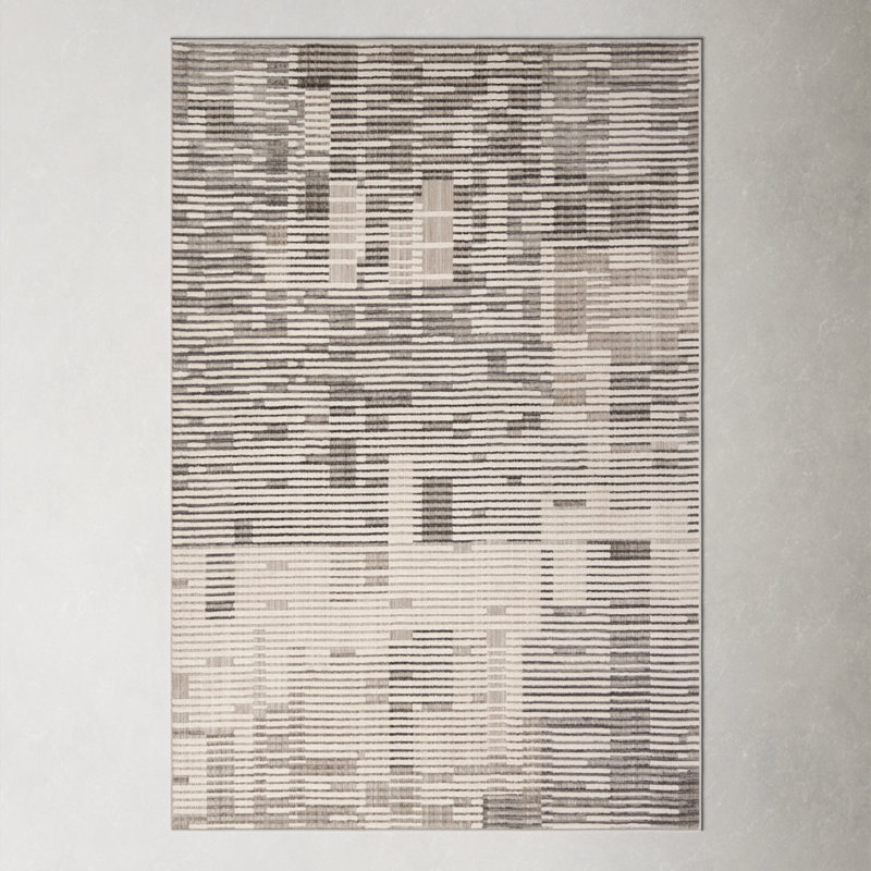 Erwin Area Rug in Gray/Cream/Taupe, Rectangle 10'6" x 14'