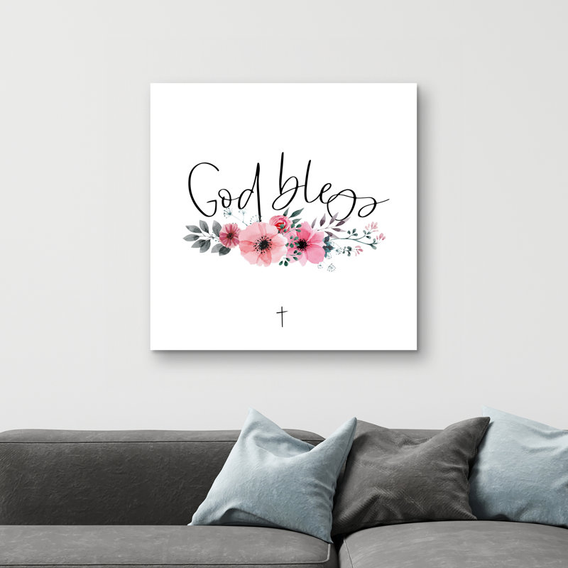 God bless - 32"x32" art on canvas