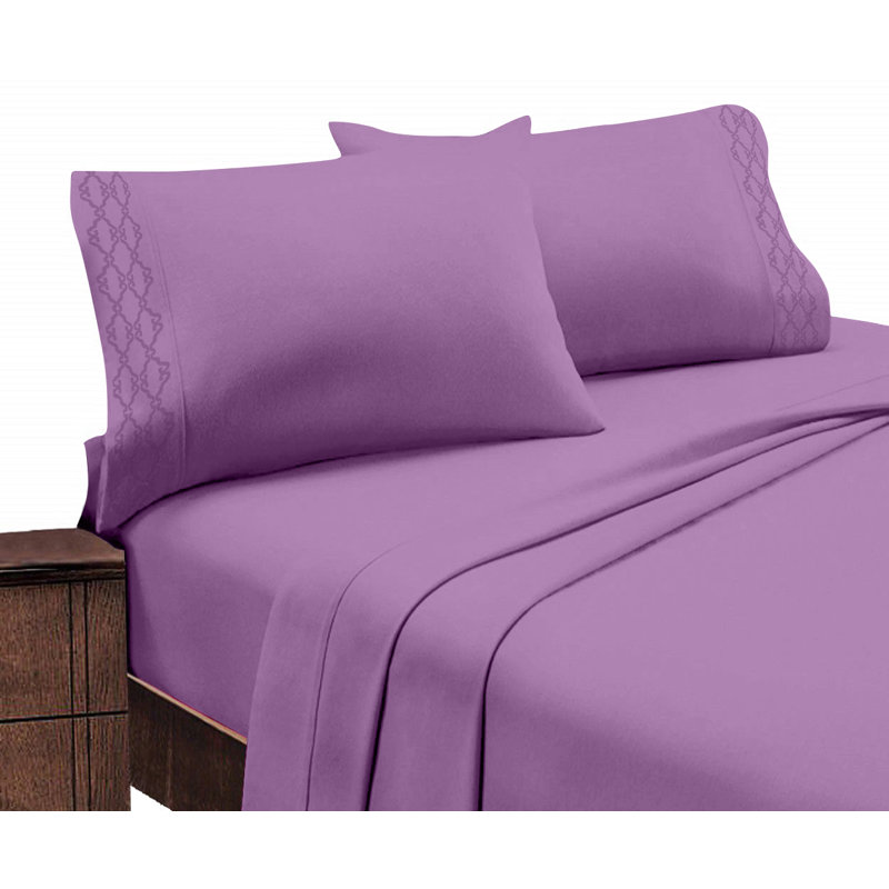 Microfiber Sheet Set, Purple, Twin XL