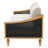 Elara Mid-Century Modern Rubberwood Loveseat Sofa with PE Rattan Armrests-1507918681