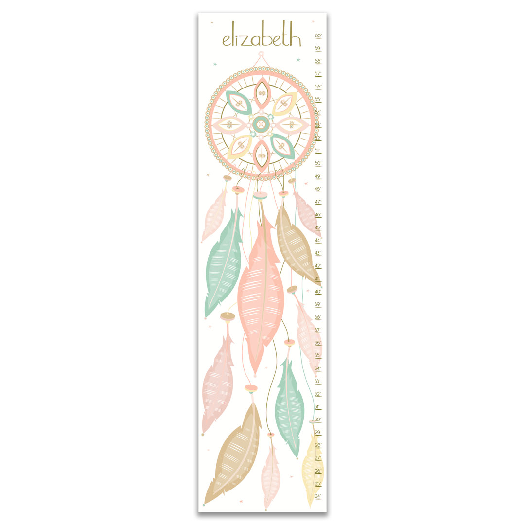 Todd Pastel Dreamcatcher Personalized Growth Chart Harriet Bee 