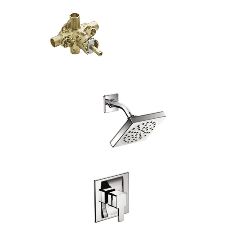 90 Degree Shower Faucet with Rough-in Valve and Posi-Temp