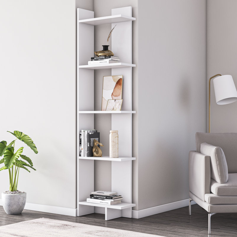 Lynnfield Corner Bookcase, White