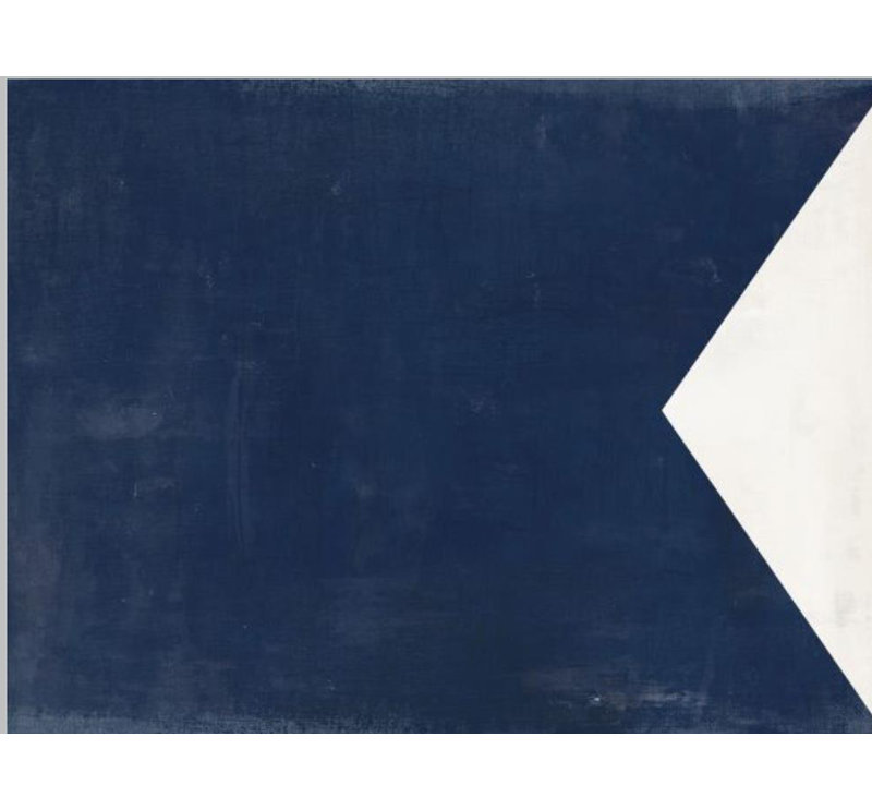 «Nautical Flag VI» par Barclay Butera - impression d'art graphique, Couche de verre, H 24 po x l 32 po x 1,5 po
