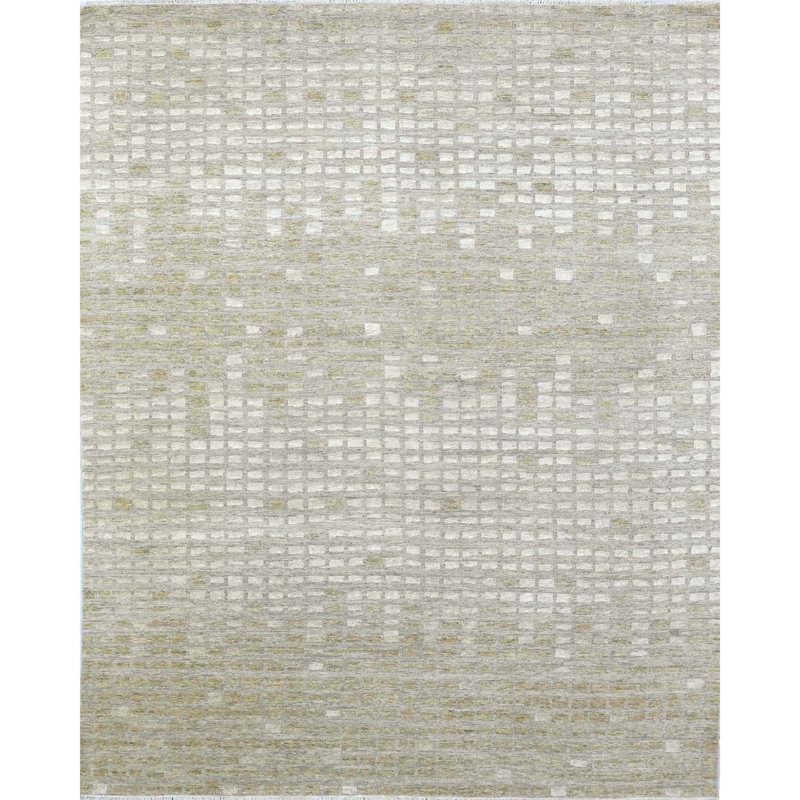 Tapis chameau noué à la main de haute qualité, Rectangle de 5 pi x 8 pi