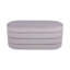 Banc en velours taupe avec 37 rangements pour linge de maison de 40,5