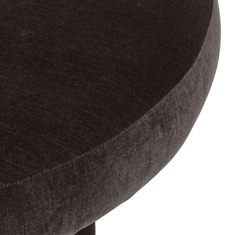 Repose-pieds Circa en velours brun ganache