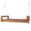 Ensemble de balançoires à baldaquin simple, structure de patio en bois d'acacia avec cordes en chanvre pour le jardin, la cour-663373410