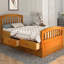 Lit plateforme avec rangement Coverson, lit en bois massif avec 6 tiroirs-544457433