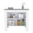 Courson Kitchen Island 2-Tier Shelf 40" Width And Large Work-103119178