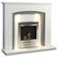 Adam 51cm W Pure White/Grey Bio-Ethanol Fireplace with 6000 BTU